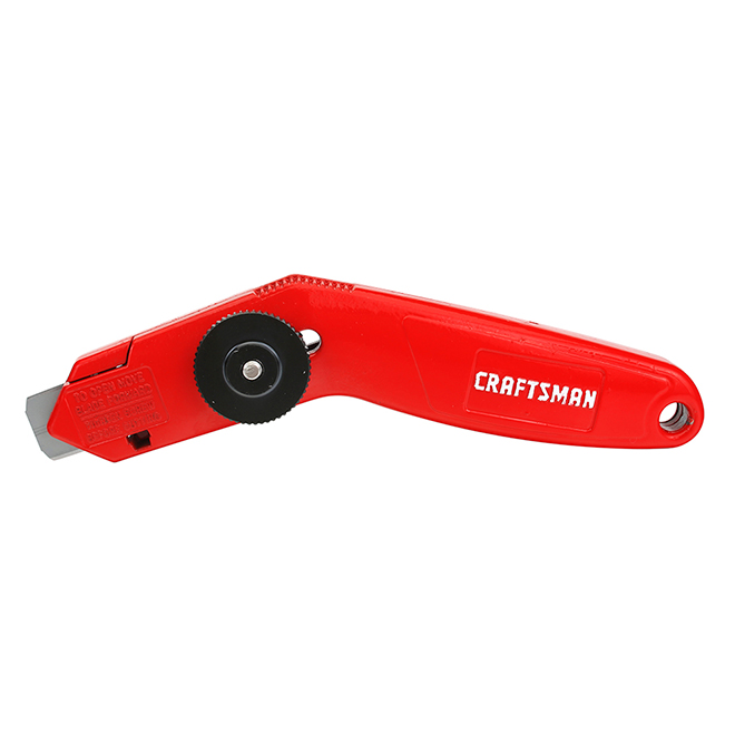 Craftsman Retractable Carpet Knife - 3 Blades - 4.5-in - Red