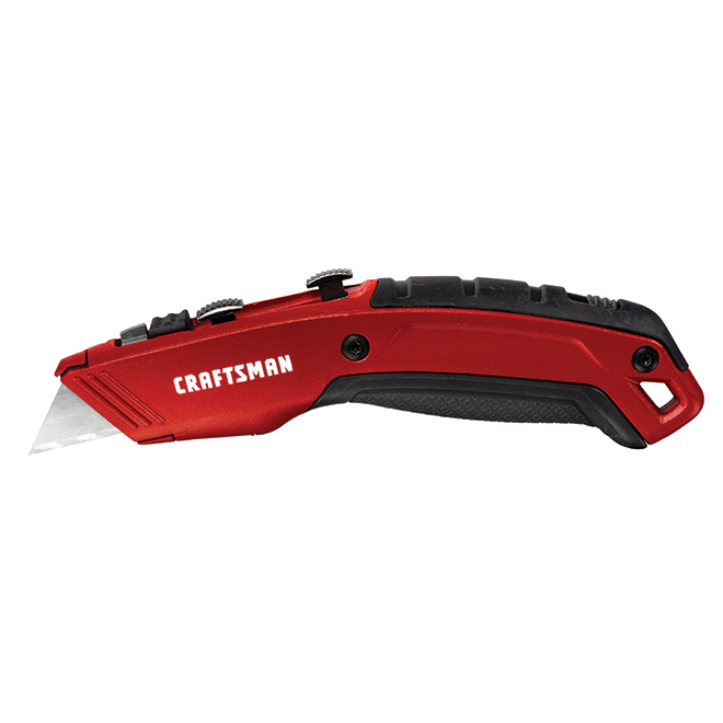 Craftsman Dual-Blade Utility Knife - 4 Blades - 6.75-in - Red