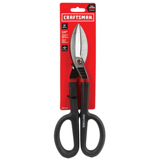 Cisailles de ferblantier tout usage CRAFTSMAN, 12 po, rouge