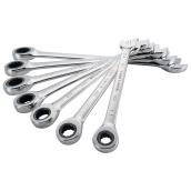 Ratcheting Combination Wrench Set - SAE - 7 Pieces