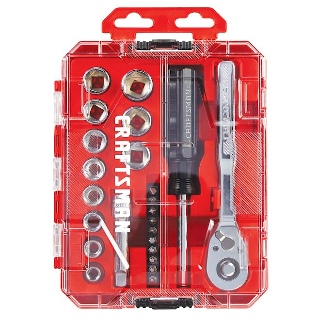 CRAFTSMAN Steel Hand Tool Set - Nano Metric - 3/8-in - 24 Pieces