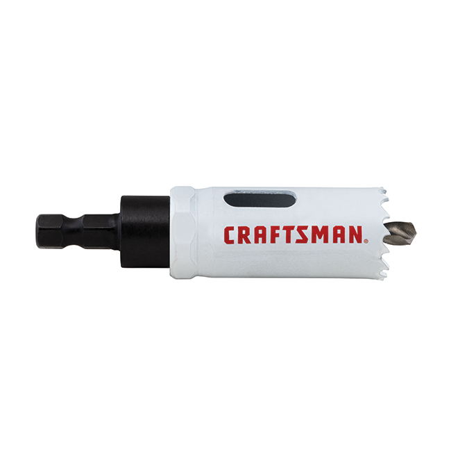 CRAFTSMAN Bi-Metal Hole Saw with Arbour - 1-in diameter Hole Saw- Arboured - Multi-Material