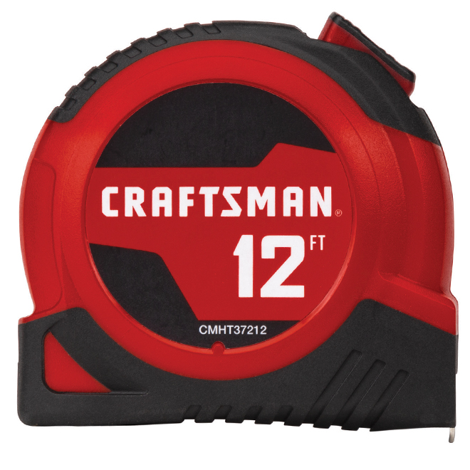 CRAFTSMAN SelfLocking Measuring Tape 12' Red CMHT37212S RONA