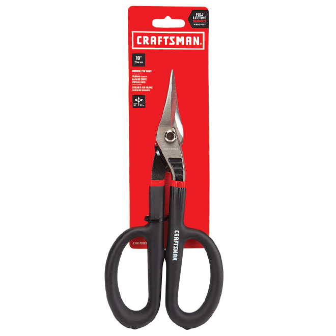 Cisailles de ferblantier tout usage CRAFTSMAN, 10 po, rouge