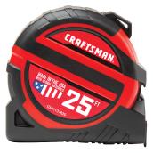 CRAFTSMAN Magnetic PRO-13 Measuring Tape - 1.25-in x 25-ft - Red