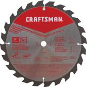 CRAFTSMAN Circular Rip Saw Blade - 10-in dia - 24T - ATB Grind Geometry - Carbide Teeth