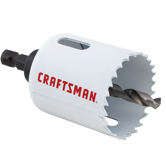 CRAFTSMAN Hole Saw with Pilot Bit - 1 3/4-in dia - Bi-Metal - Arboured - White