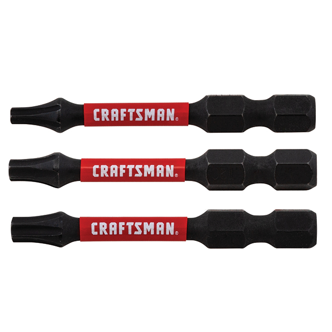 CRAFTSMAN Impact Rated Torx Screwdriver Bits 1 in S2 Modified