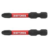 CRAFTSMAN Impact Rated Phillips Screwdriver Bits - 2-in x 1/4-in - Pack of 2