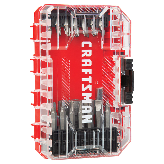 CRAFTSMAN 19-Pc Screwdriver Bit Set - CNC-Machined Tip - Hex Shank - Steel - Storage Case