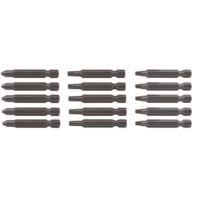 Craftsman Screwdriver Bit Set - 15 pieces - Assorted Types - 2-in - Steel