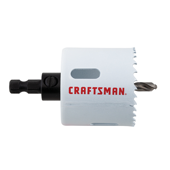 Craftsman Bi-Metal Hole Saw with Arbour - 2 1/8-in Dia Hole Saw- Arboured - Multi-Material
