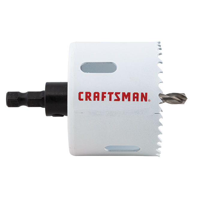 Craftsman Bi-Metal Hole Saw with Arbour - 2 1/2-in Dia Hole Saw- Arboured - Multi-Material