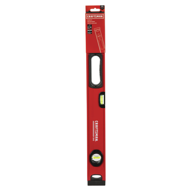 CRAFTSMAN Box Beam Level - 24-in - 1 Handle - Red and Black
