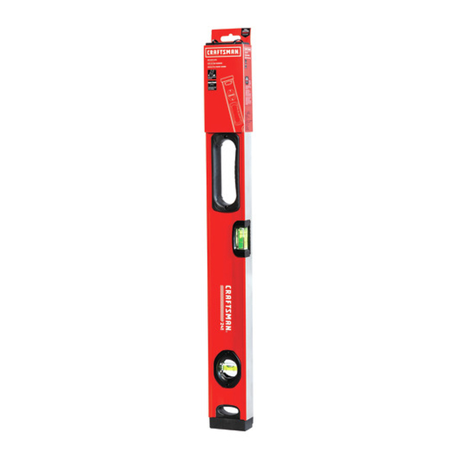 CRAFTSMAN Box Beam Level - 24-in - 1 Handle - Red and Black