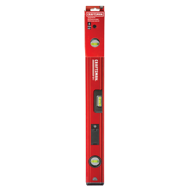 Box Beam Level - 24" - Magnetic - Red and Black