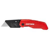 Couteau utilitaire pliable à lame fixe CRAFTSMAN, 3,75 po, rouge et noir