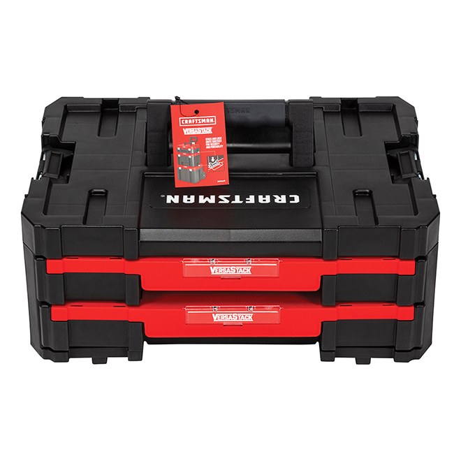 Double-Drawer Tool Unit - Black and Red