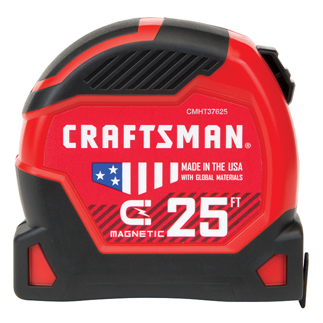 CRAFTSMAN Magnetic Measuring Tape - PRO-11 - 1.25-in x 25-ft - Red