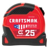 Ruban à mesurer magnétique, PRO-11, 1,25'' x 25', rouge