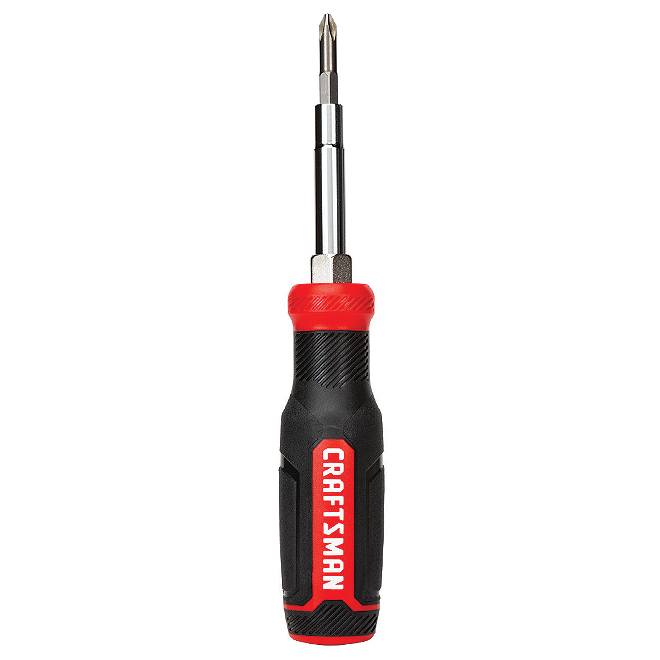6-Way Screwdriver - Steel - Red and Black