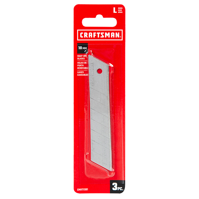 CRAFTSMAN Replacement Snap-Off Utility Blade - 18 mm - 3-Pack