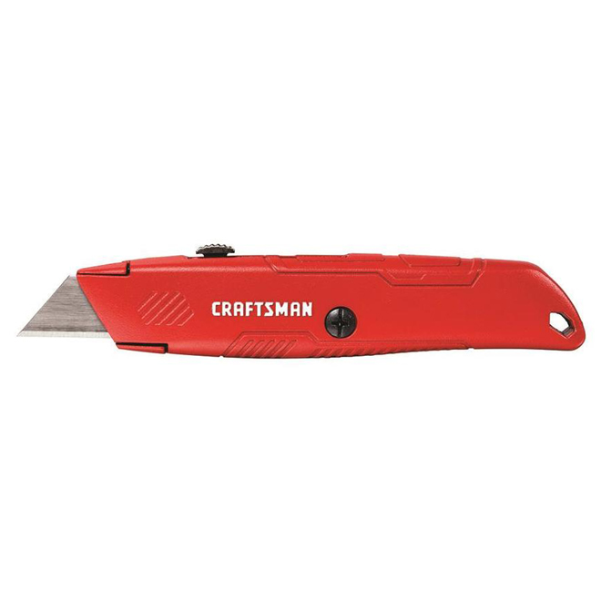 Couteau utilitaire rétractable à 3 positions CRAFTSMAN, 3 lames, 5 po, rouge