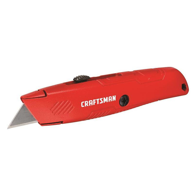 Couteau utilitaire rétractable à 3 positions CRAFTSMAN, 3 lames, 5 po, rouge