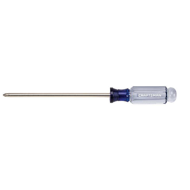 CRAFTSMAN Steel Phillips Screwdriver - #2 x 6-in - Blue and Clear