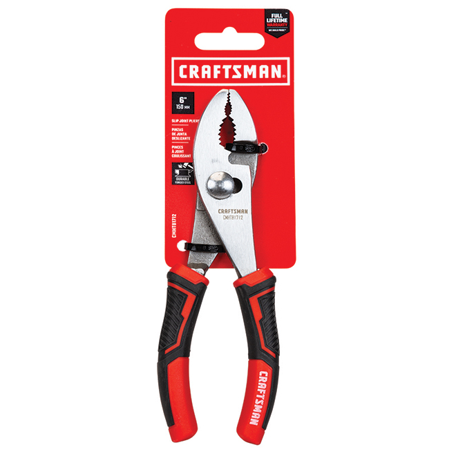 CRAFTSMAN Slip Joint Pliers - 6-in - Red and Black