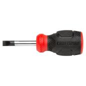 CRAFTSMAN Slotted Screwdriver - Bi-Material - 1/4-in x 1.5-in - Red and Black