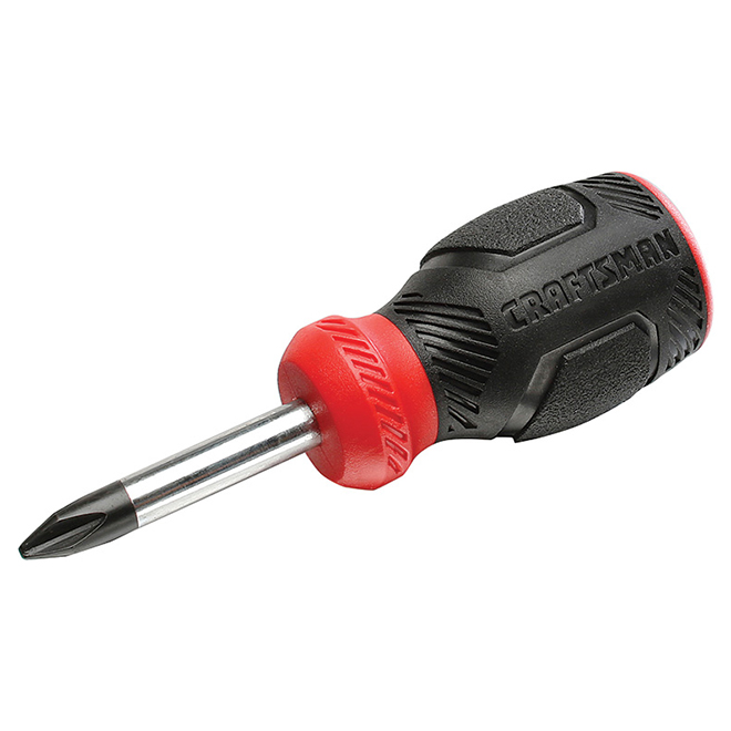 CRAFTSMAN Crosstip Screwdriver - Bi-Material - #2 x 1.5-in - Red and Black