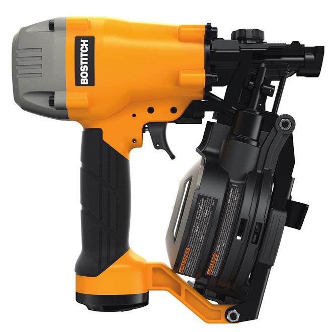 Bostitch Pneumatic Roofing Nailer - 15° Angle - Tool-Free Depth Adjustment - Dual Door Magazine