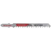 Craftsman T-Shank Fast Cut Jigsaw Blades - 6 TPI - High-Carbon Steel - 2 Per Pack - 4-in L
