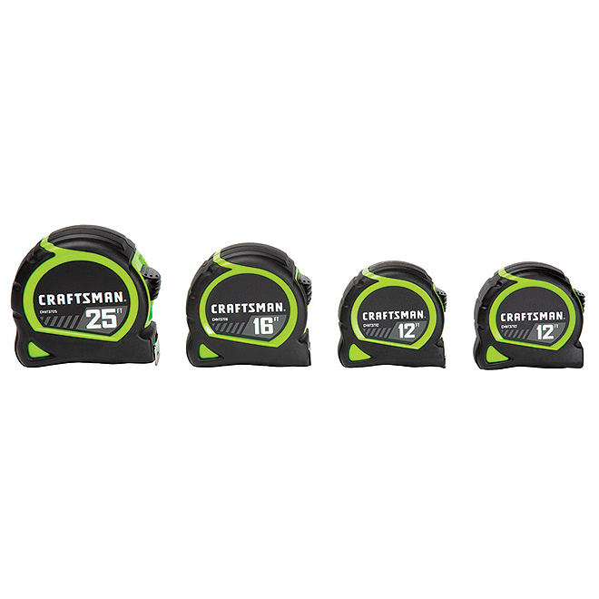 CRAFTSMAN High Visibility Measuring Tape - Pack of 4 CMHT82618Z