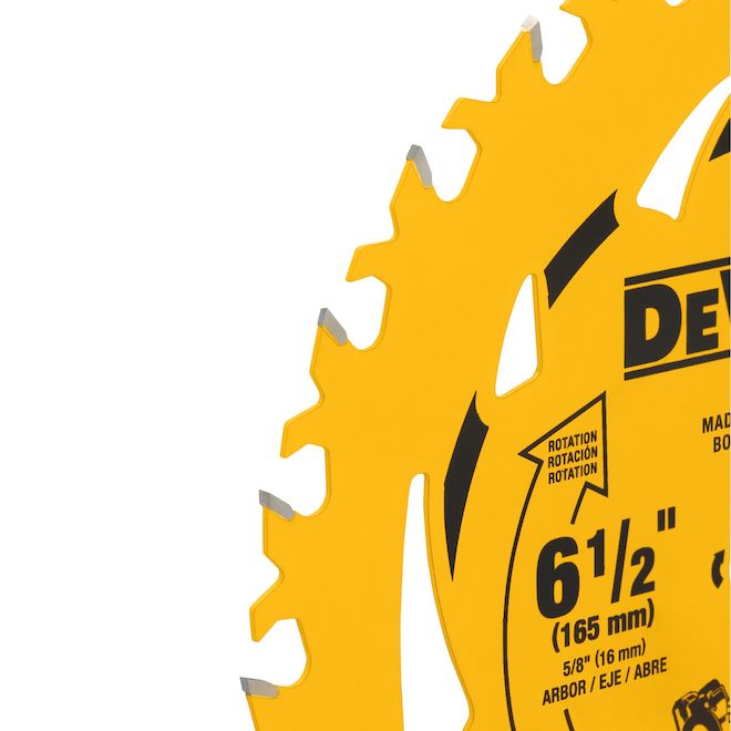 DEWALT Framing Circular Saw Blade - Carbide-tipped - 6 1/2-in Dia - 24 Tooth