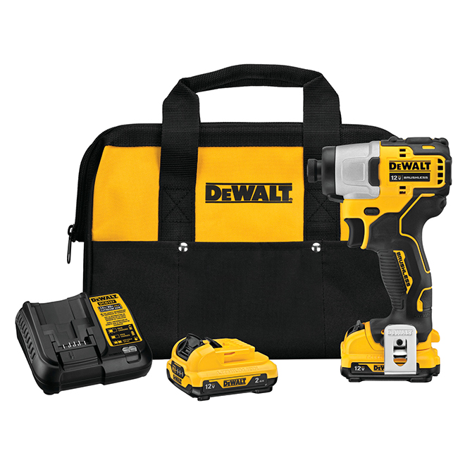 Image of Dewalt | Xtreme 12-Volt Max 1/4-In Cordless Impact Driver Kit With Li-Ion Battery - Brushless Motor - Variable Speed | Rona