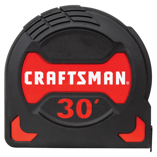 Craftsman Pro-10 Measuring Tape Easy Grip 30-ft Black/Red
