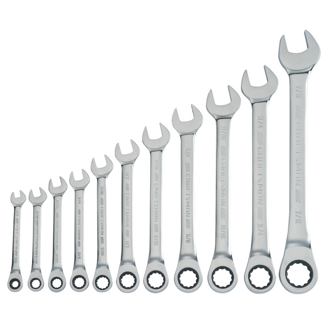 Craftsman 7-Piece 12-Point Standard (SAE) Ratchet Wrench Set