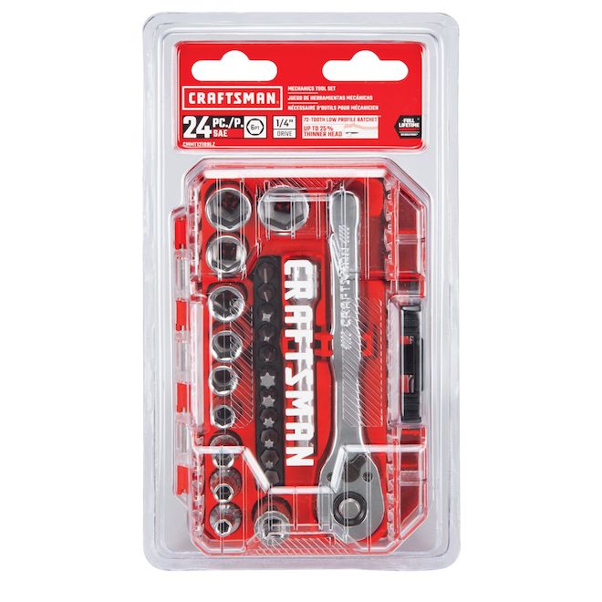 CRAFTSMAN 1/4-in Nano Standard Mechanic Driver Bit Set - 24 Pieces