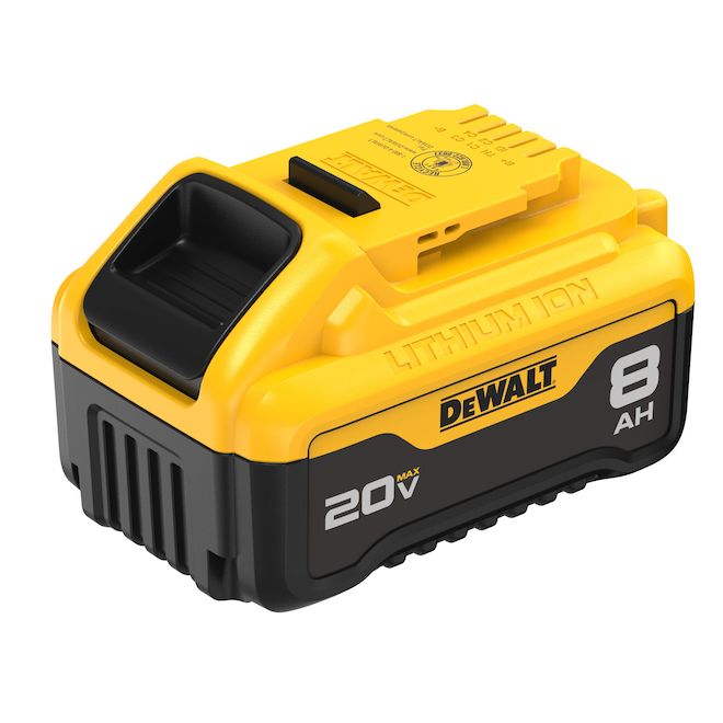 DEWALT 20-Volt Max 8-AH Lithium Ion Battery - 3-LED Light Indicator - Lightweight