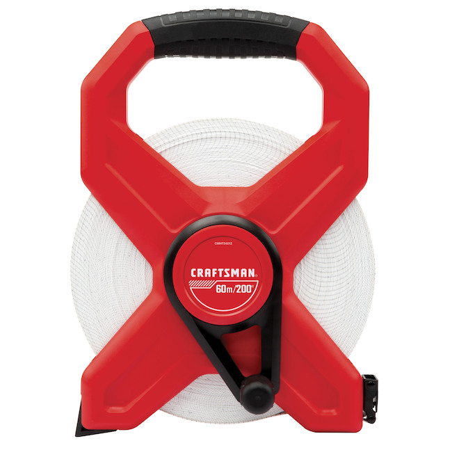 Craftsman Long Measuring Tape 0.5 in x 200-ft Red CMHT34212