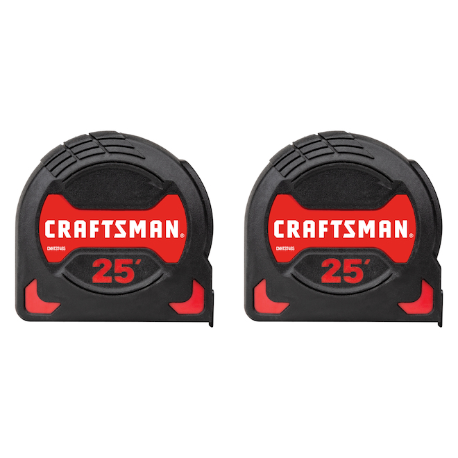 Craftsman Easy Grip 2-Pack 25-ft Measuring Tapes