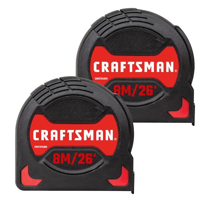 CRAFTSMAN Easy Grip 2-Pack 26-ft Measuring Tapes