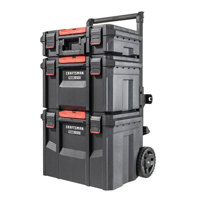 CRAFTSMAN Red and Black Plastic 22-in Storage Tower