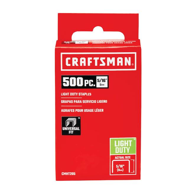 Agrafes de 5/16 po pour applications légères par CRAFTSMAN, paquet de 500