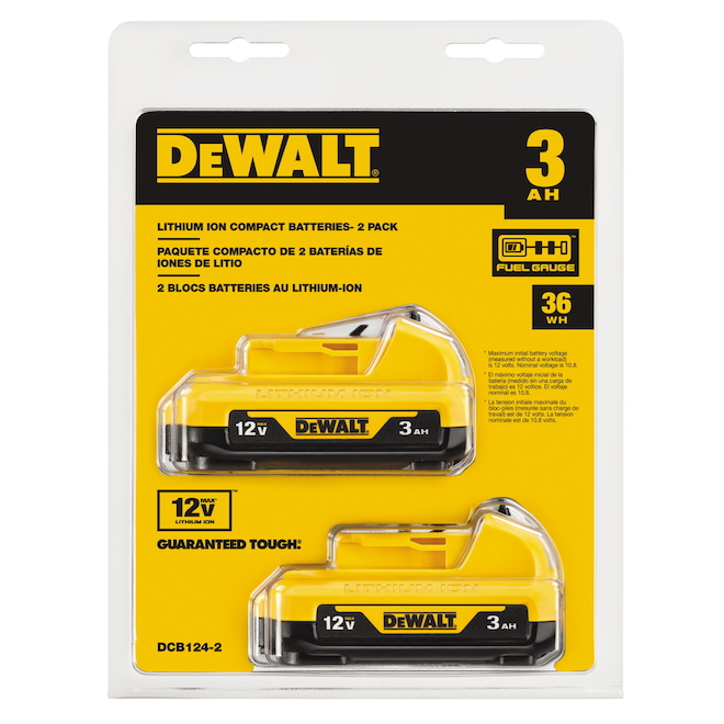 DEWALT Max 3-Ah 12-V Lithium-Ion Batteries - Pack of 2