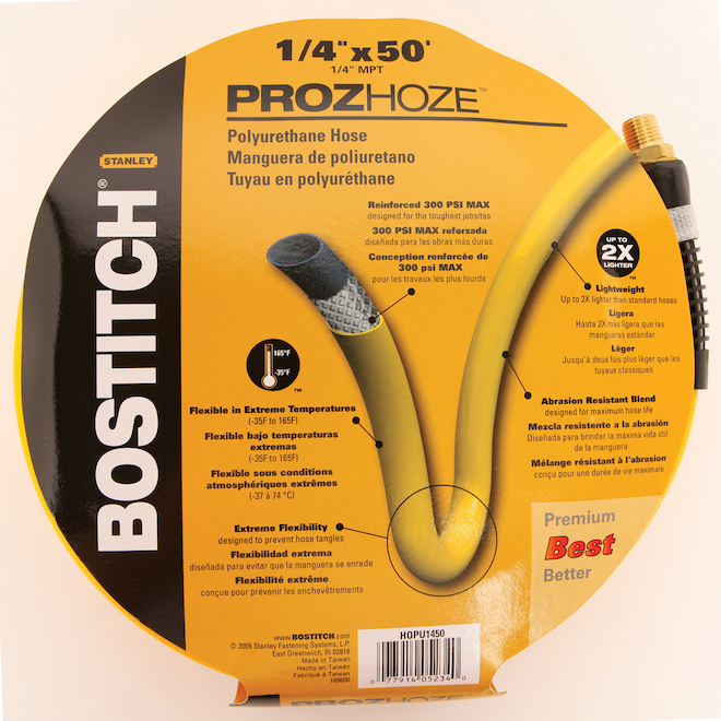 Bostitch PVC Air Hose Kink Free 50-ft x 1/4-in