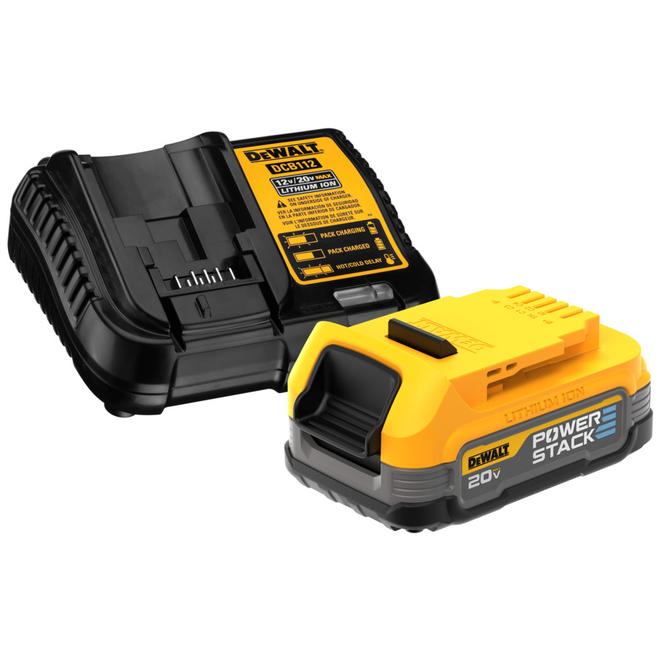 Image of Dewalt | Powerstack Compact 20-V Max Battery And Charger Kit - 1.7 Ah | Rona