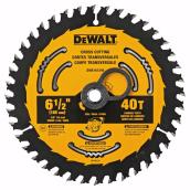 DeWALT 1-Pack 6-1/2-in 40-Tooth Dry Cut Only Standard Tooth Circular Saw Blade
